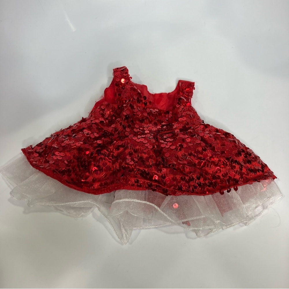 Build a bear workshop‎ red Christmas sequin dress